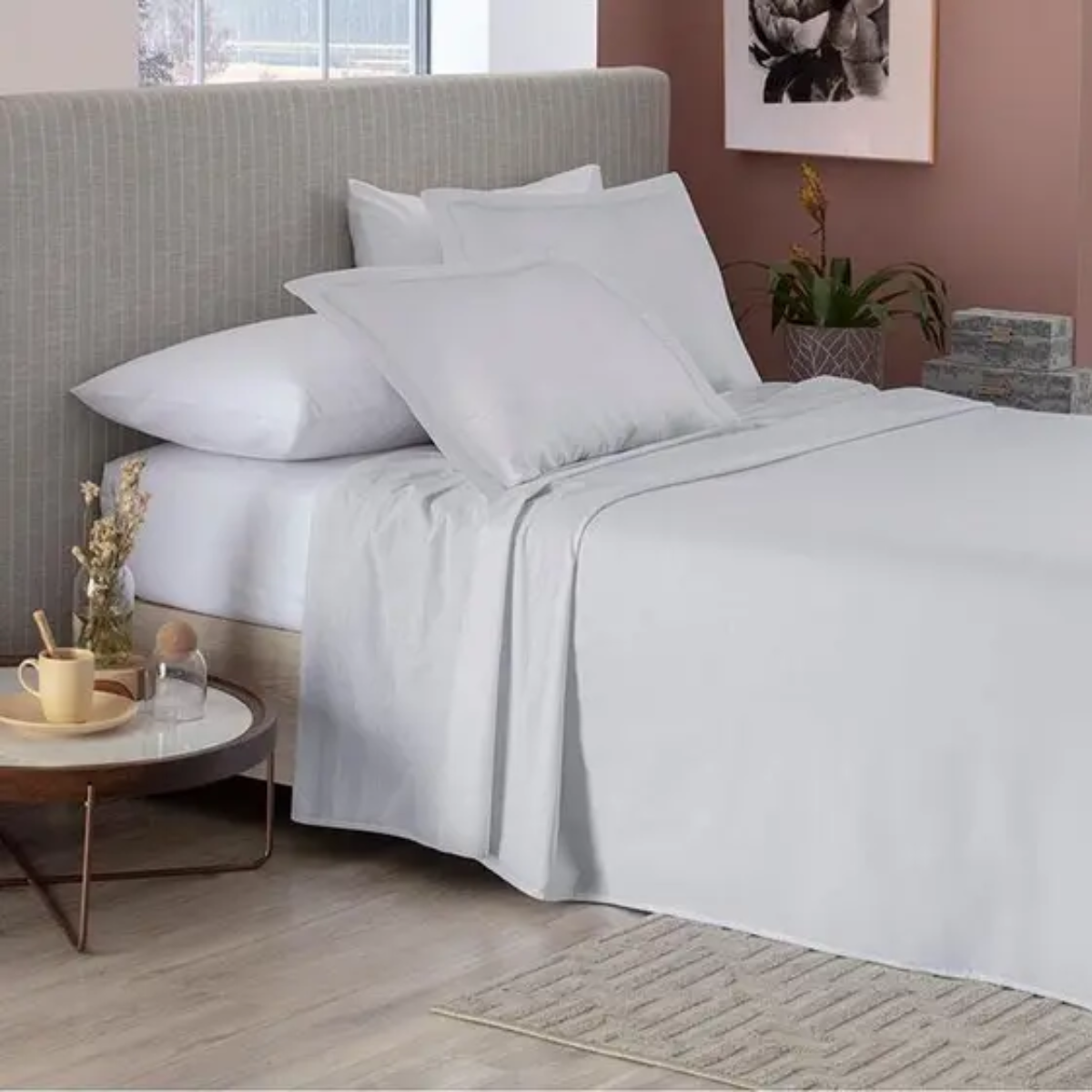 JOGO DE CAMA ESSENCIAL NEO 4 pcs - CASAL CINZA