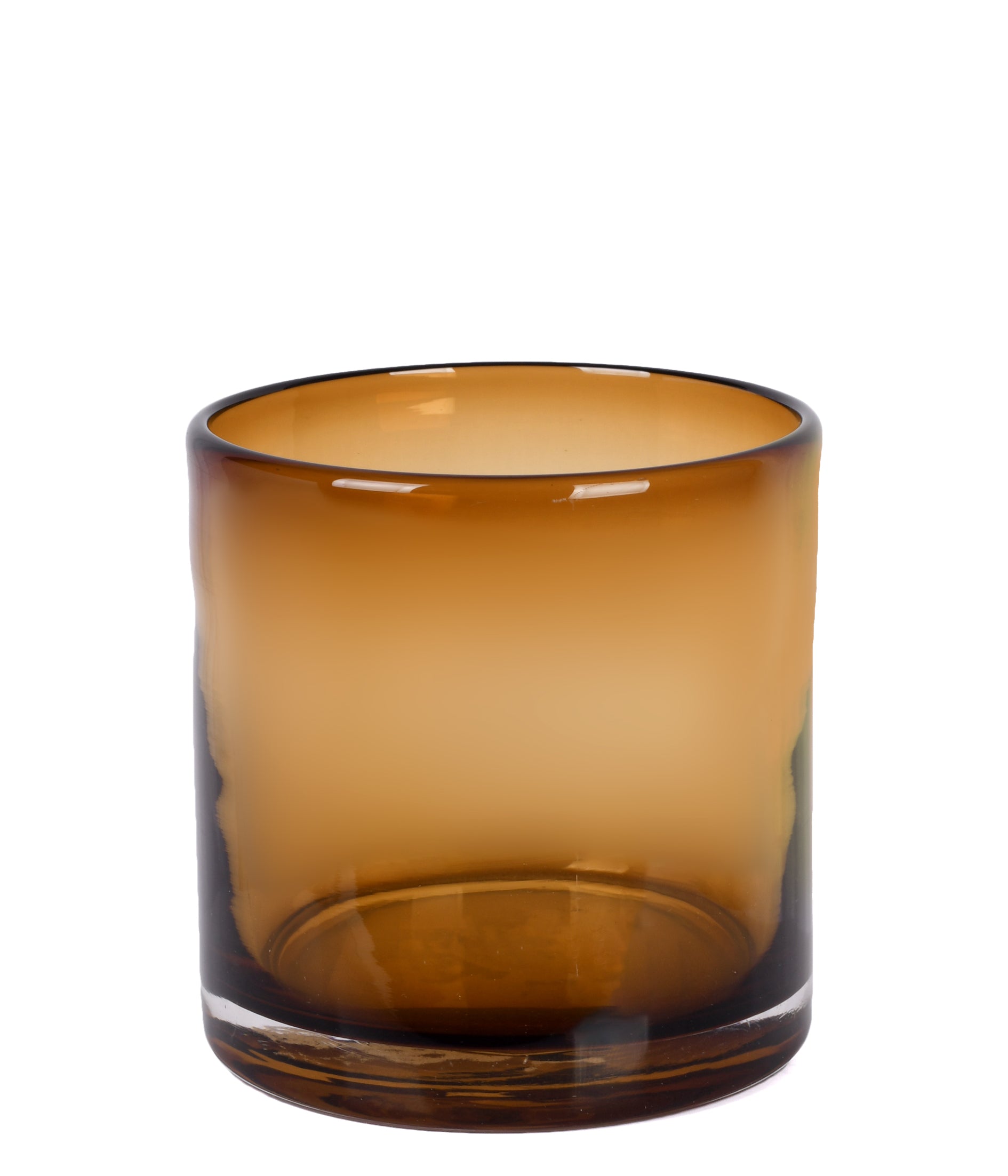 VASO DE VIDRO ÂMBAR