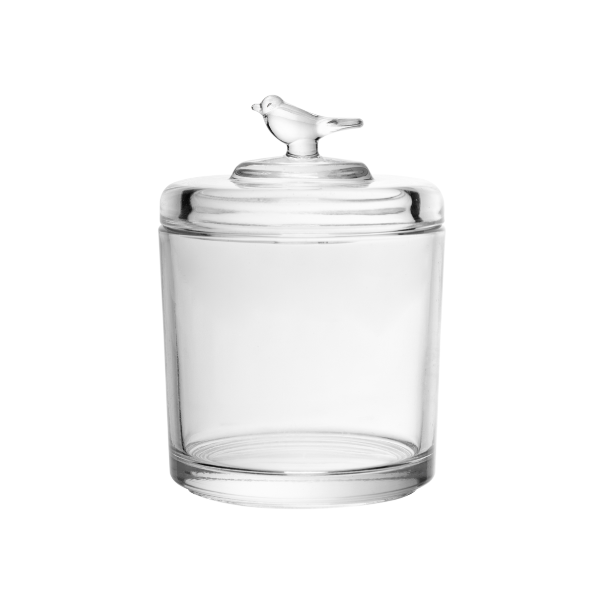 POTE DE CRISTAL ECOLOGICO COM TAMPA BIRD 10,5CM X 10,5CM X 14,5CM