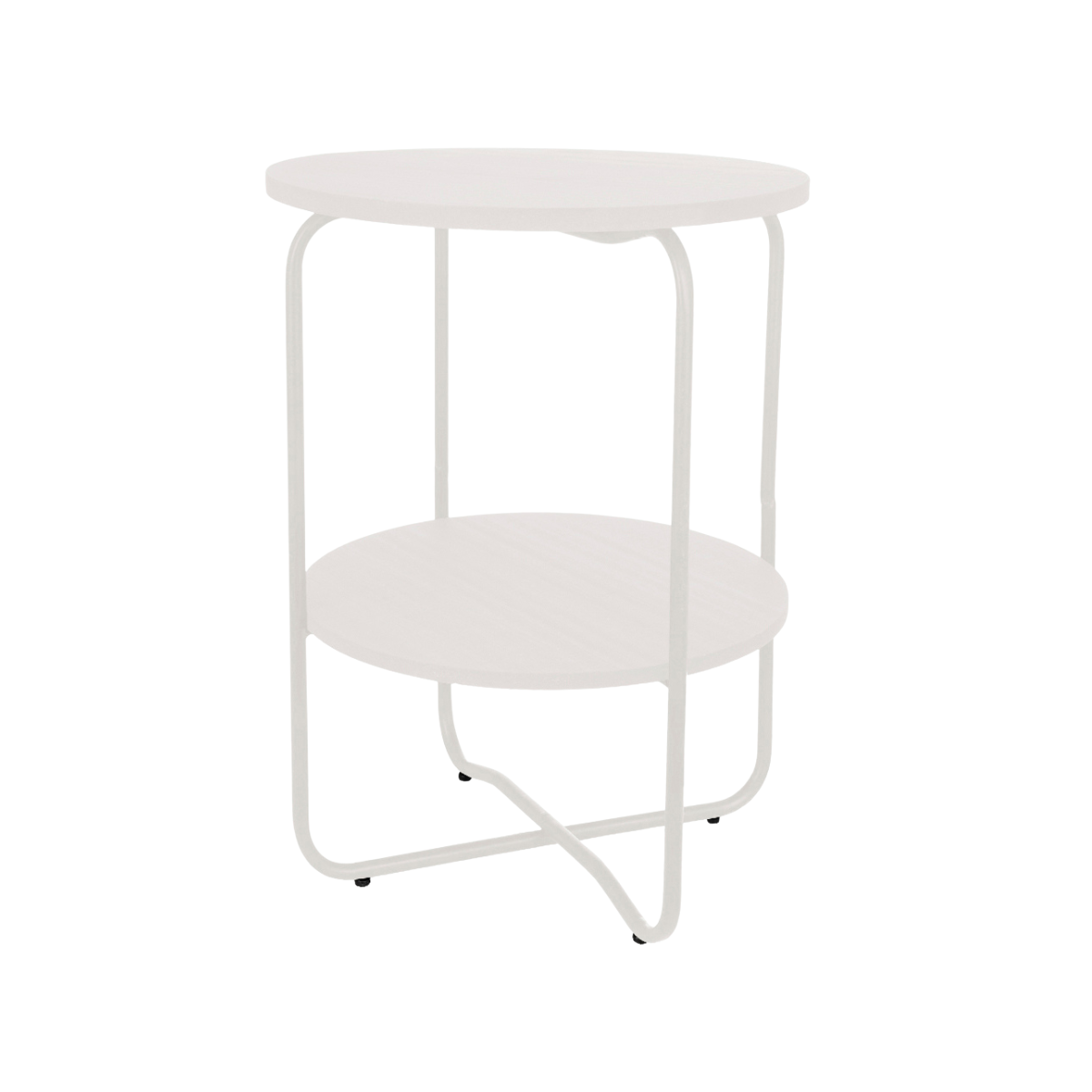 MESA LATERAL COM PRATELEIRA EM METAL (PRETO) 54X42CM