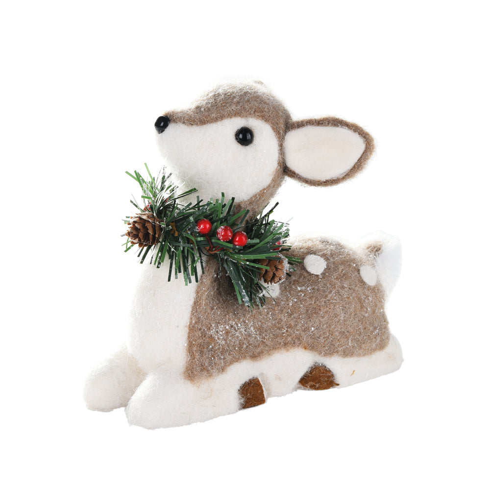 RENA DEITADA COM ARRANJO 17CM