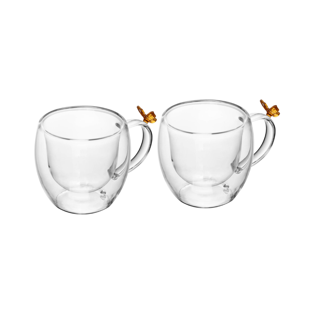 CONJUNTO 2 XICARAS DE CAFE SUN GARDEN VIDRO BOROSSILICATO – 180ML