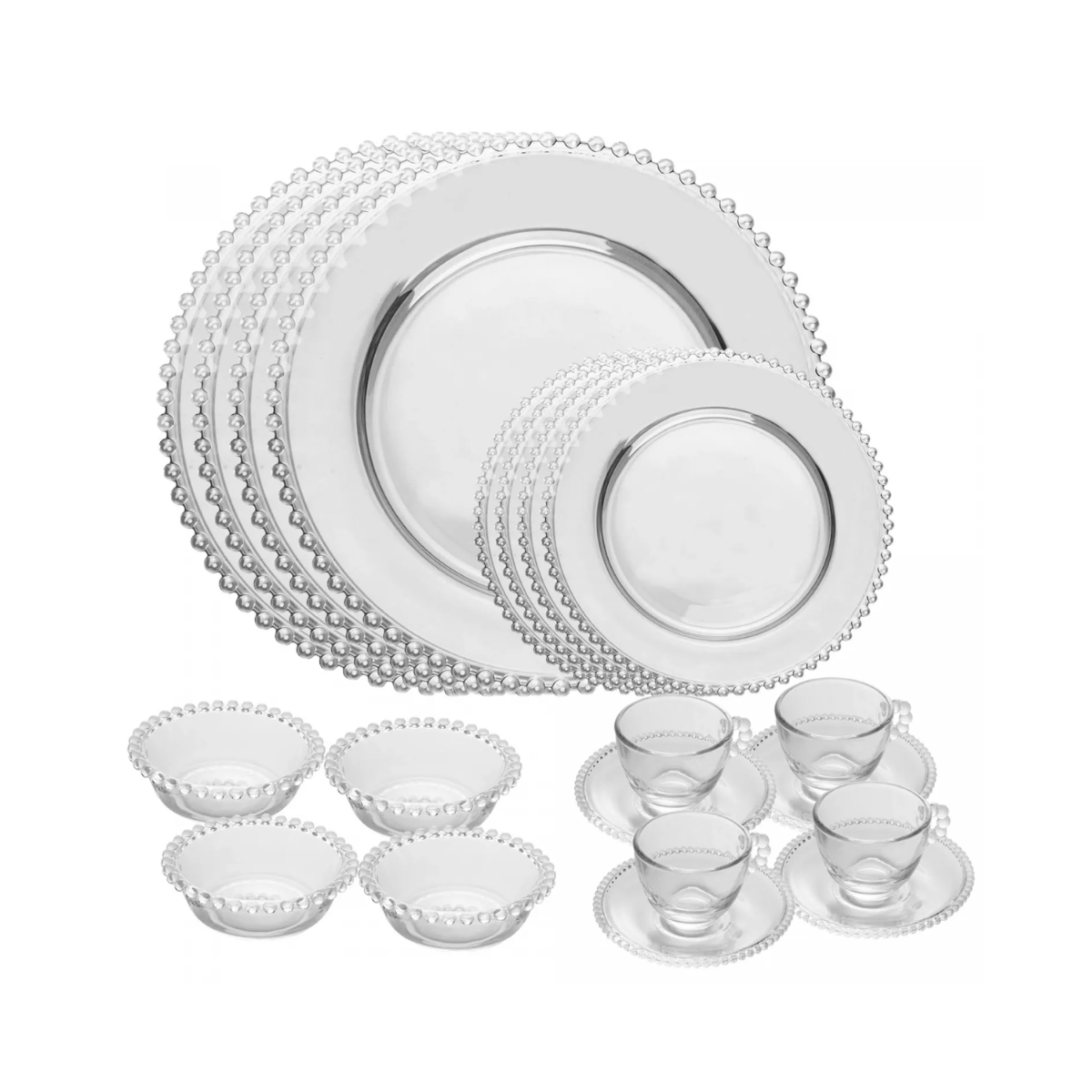 JOGO DE JANTAR 20 PECAS PEARL - CRISTAL