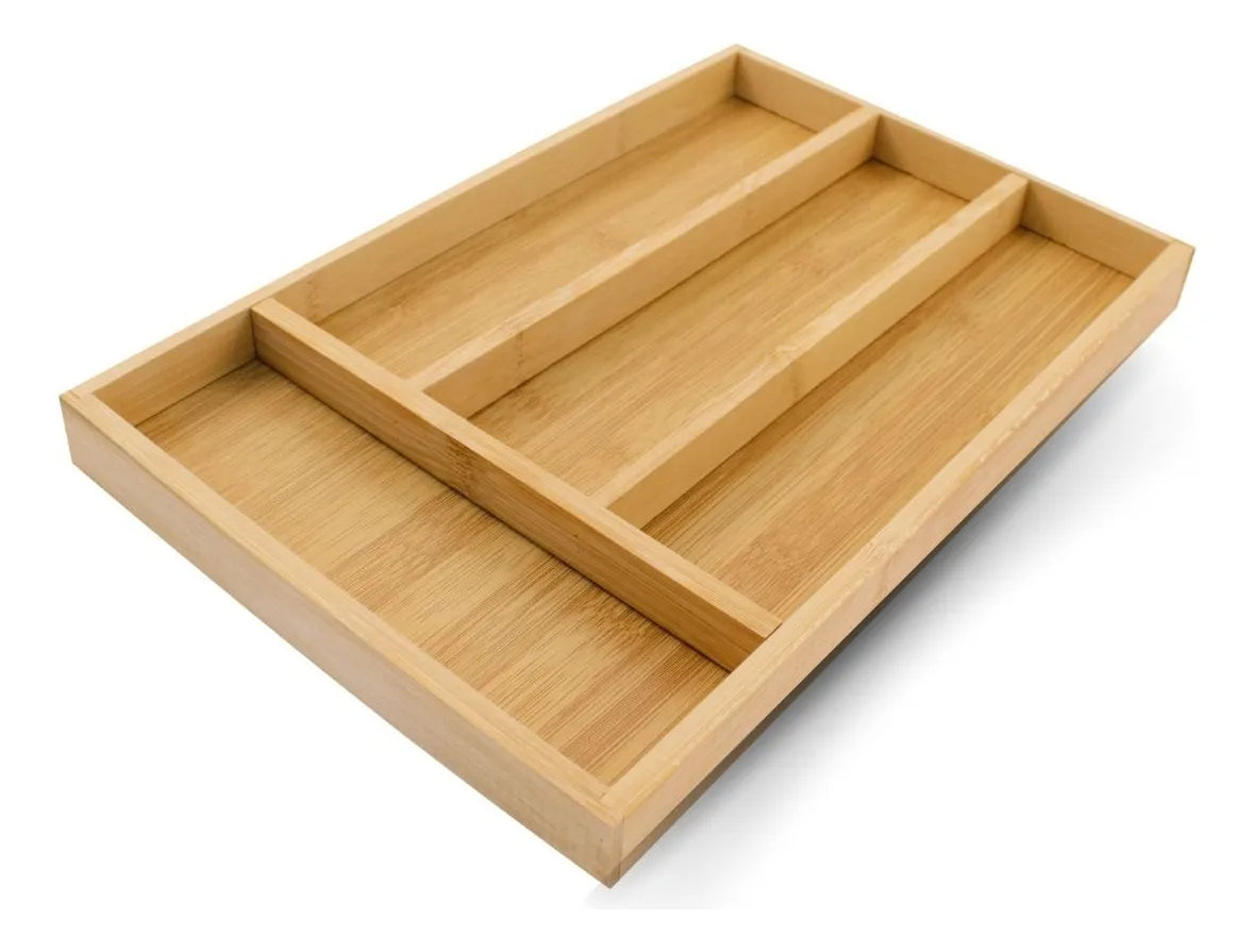 PORTA TALHERES DE BAMBU 33x25x4CM