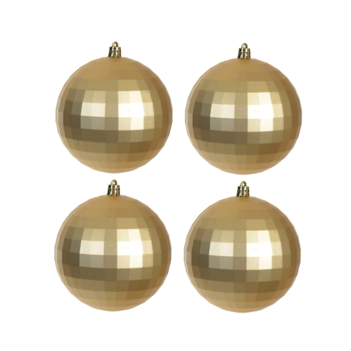 BOLA DECORADA DOURADO 4 UNIDADES - 10 CM