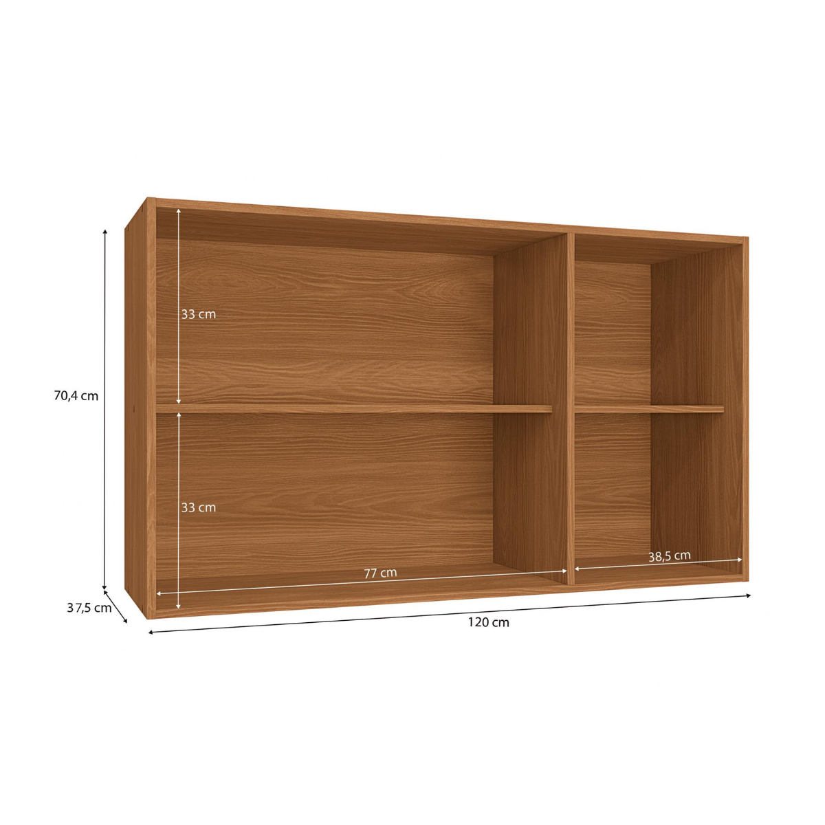 ARMÁRIO AÉREO 3 PORTAS – CANELA/AZUL PROFUNDO 120CM