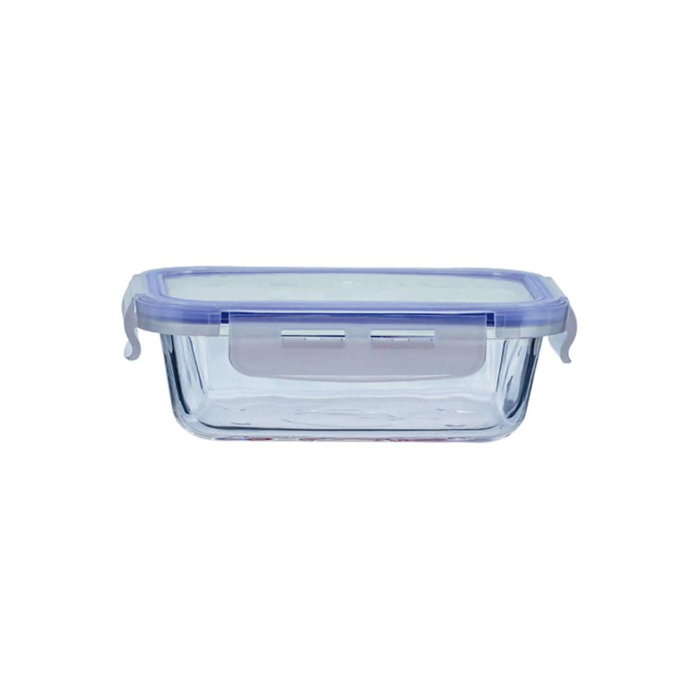 POTE HERMÉTICO DE BOROSSILICATO RETANGULAR COM TAMPA 330ML