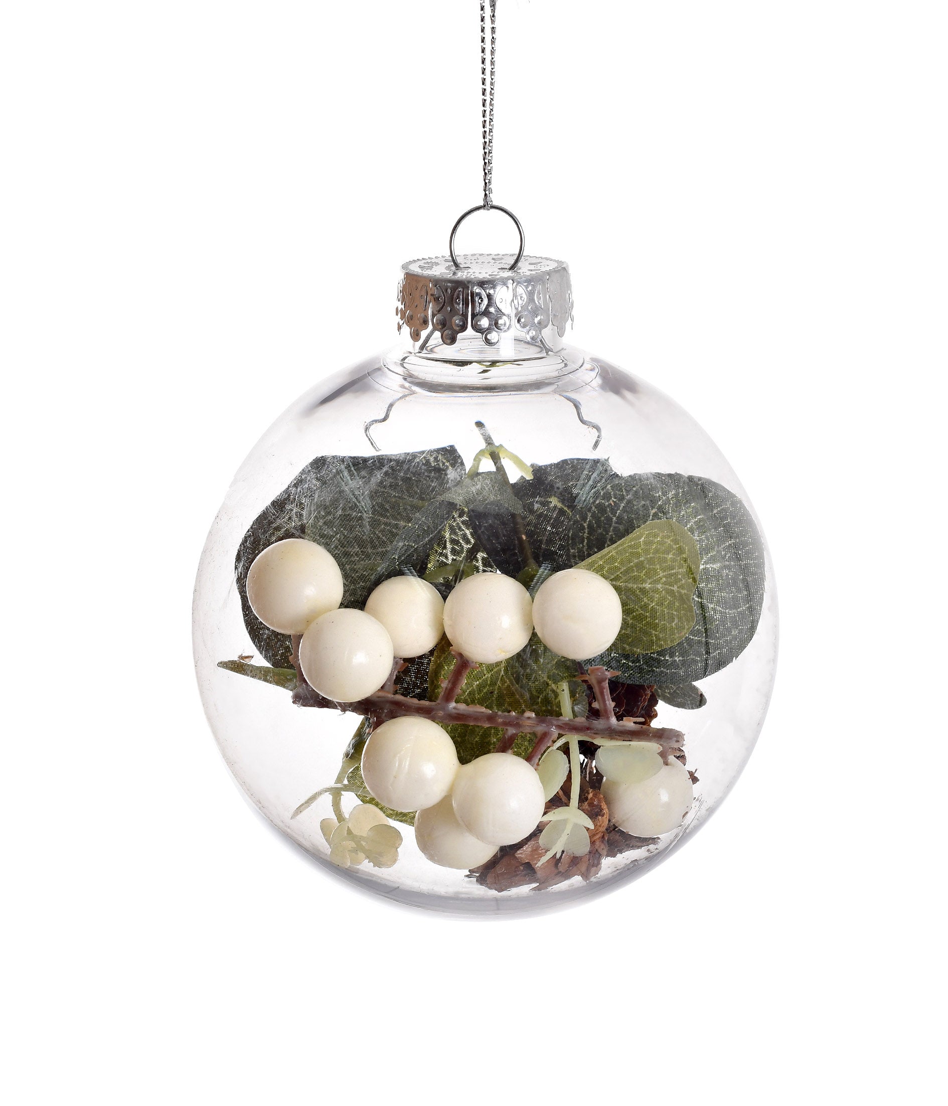 BOLA NATALINA BERRIES TRANSPARENTE