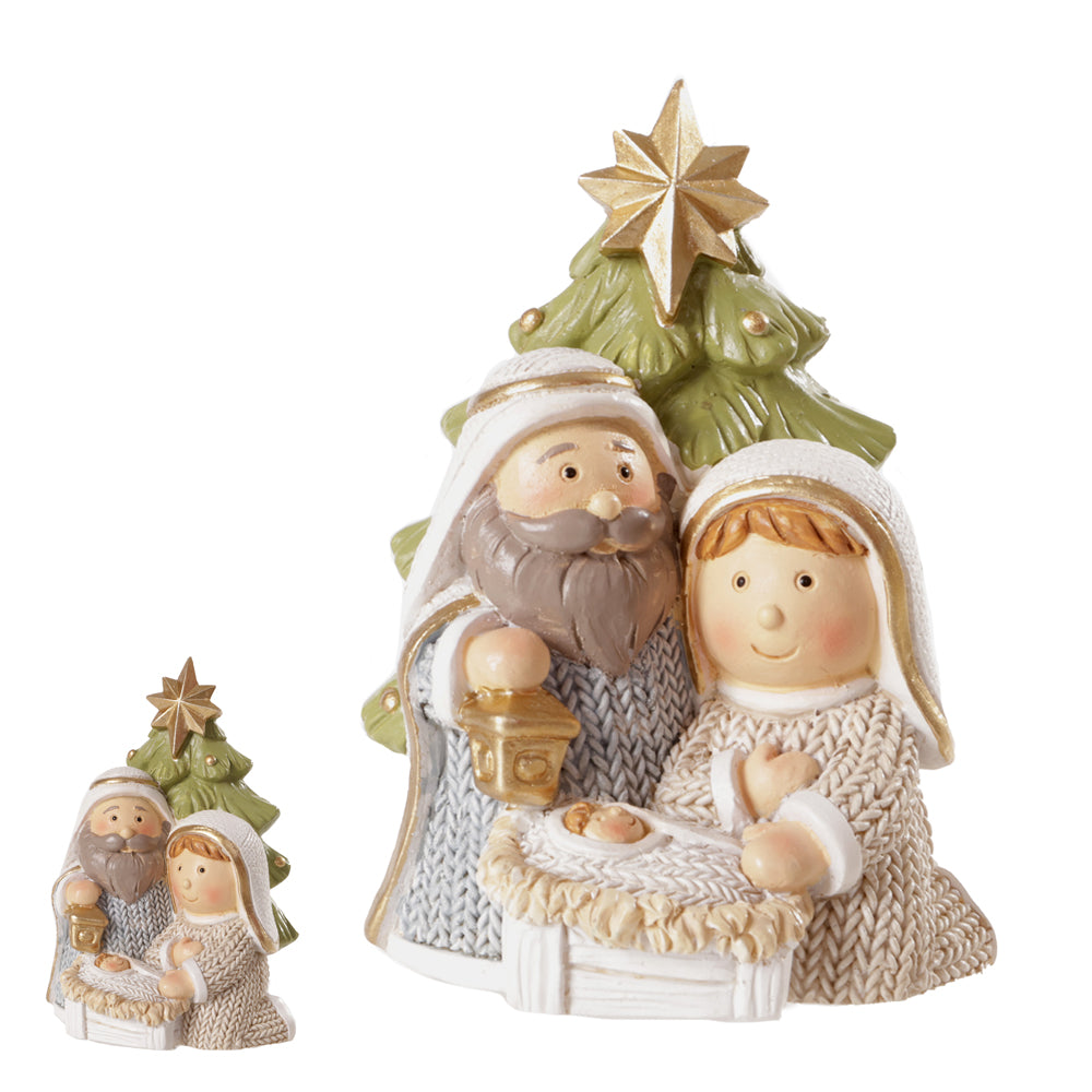 SAGRADA FAMILIA INFANTIL PINHEIRO BEGE 8CM