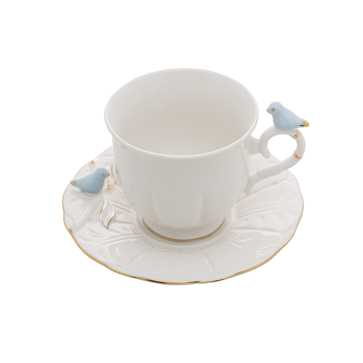 CONJUNTO 4 XICARAS PARA CHA PORCELANA BIRDS 200ml