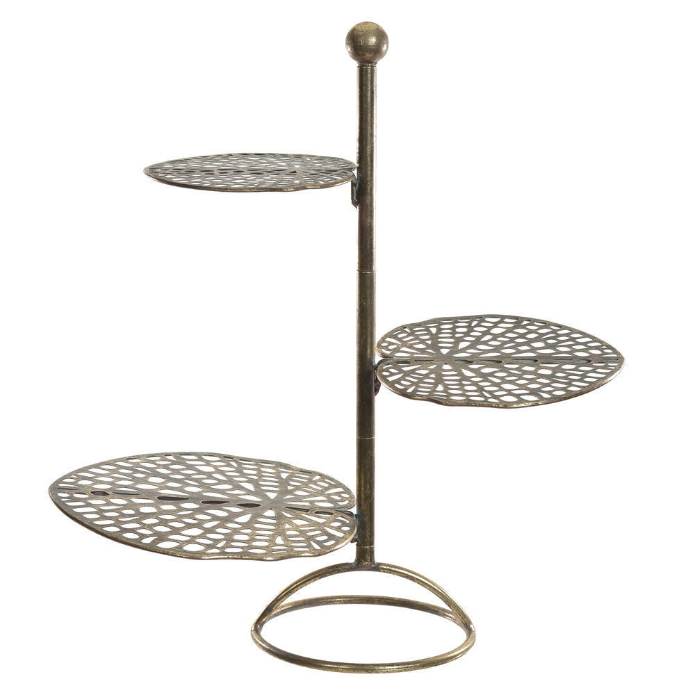BANDEJA DECORATIVA METAL (DOURADA) 60X52X36,5CM