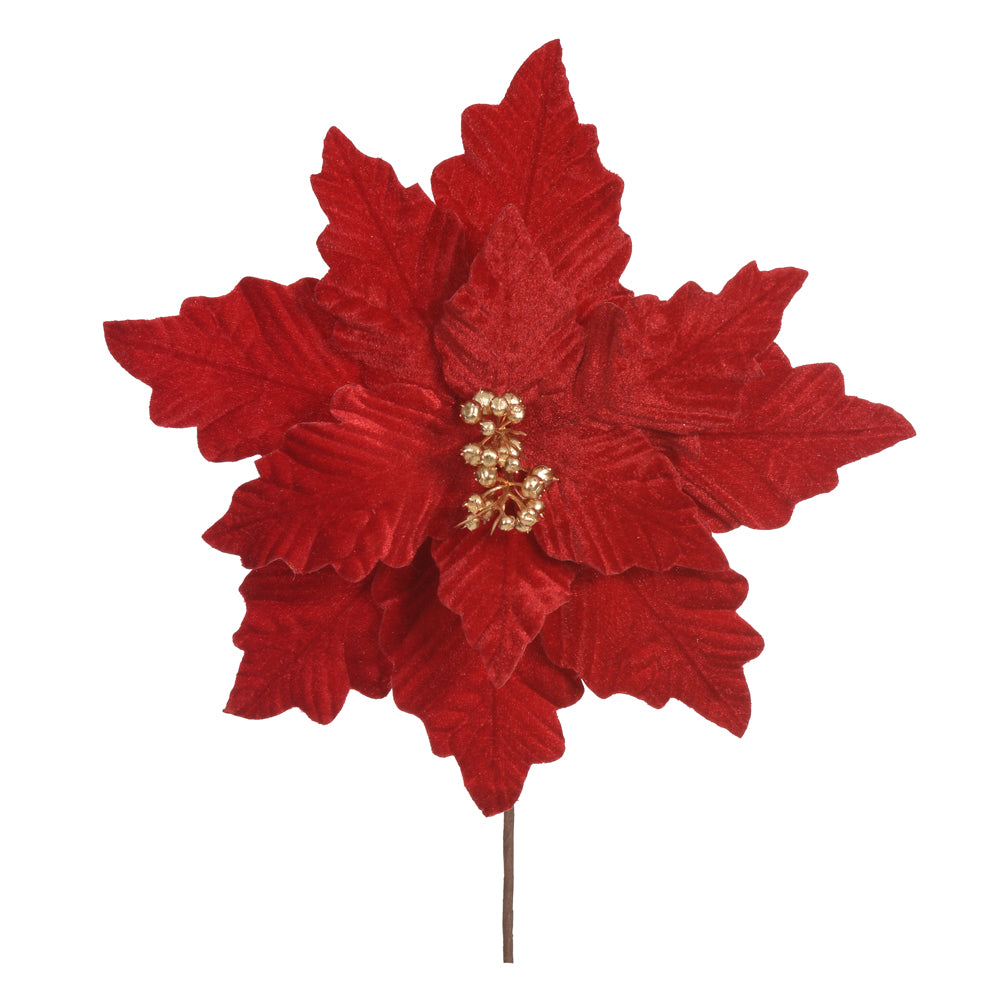 HASTE BICO DE PAPAGAIO AVELUDADO VERMELHO 37CM