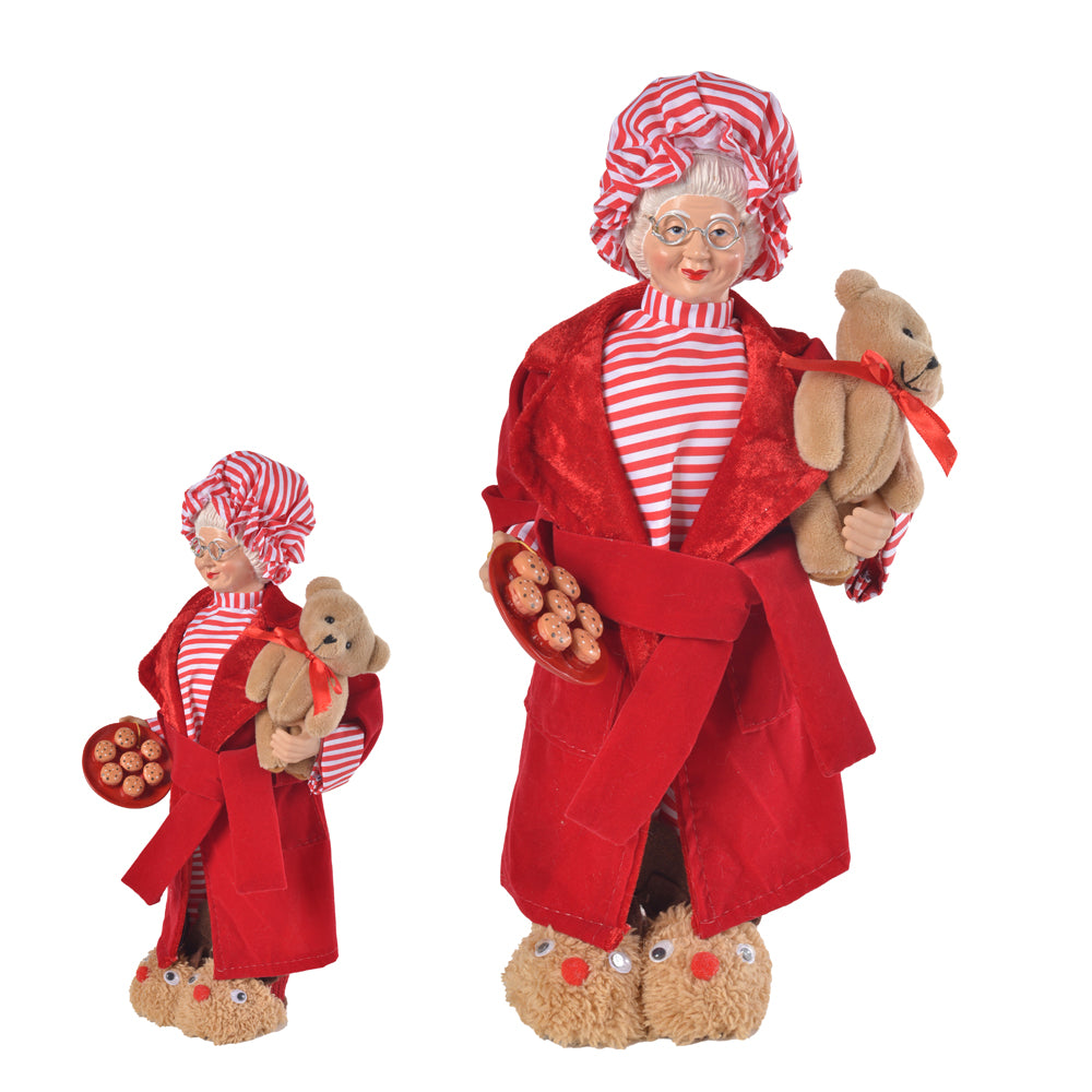 MAMAE NOEL PIJAMA VERMELHO 30CM