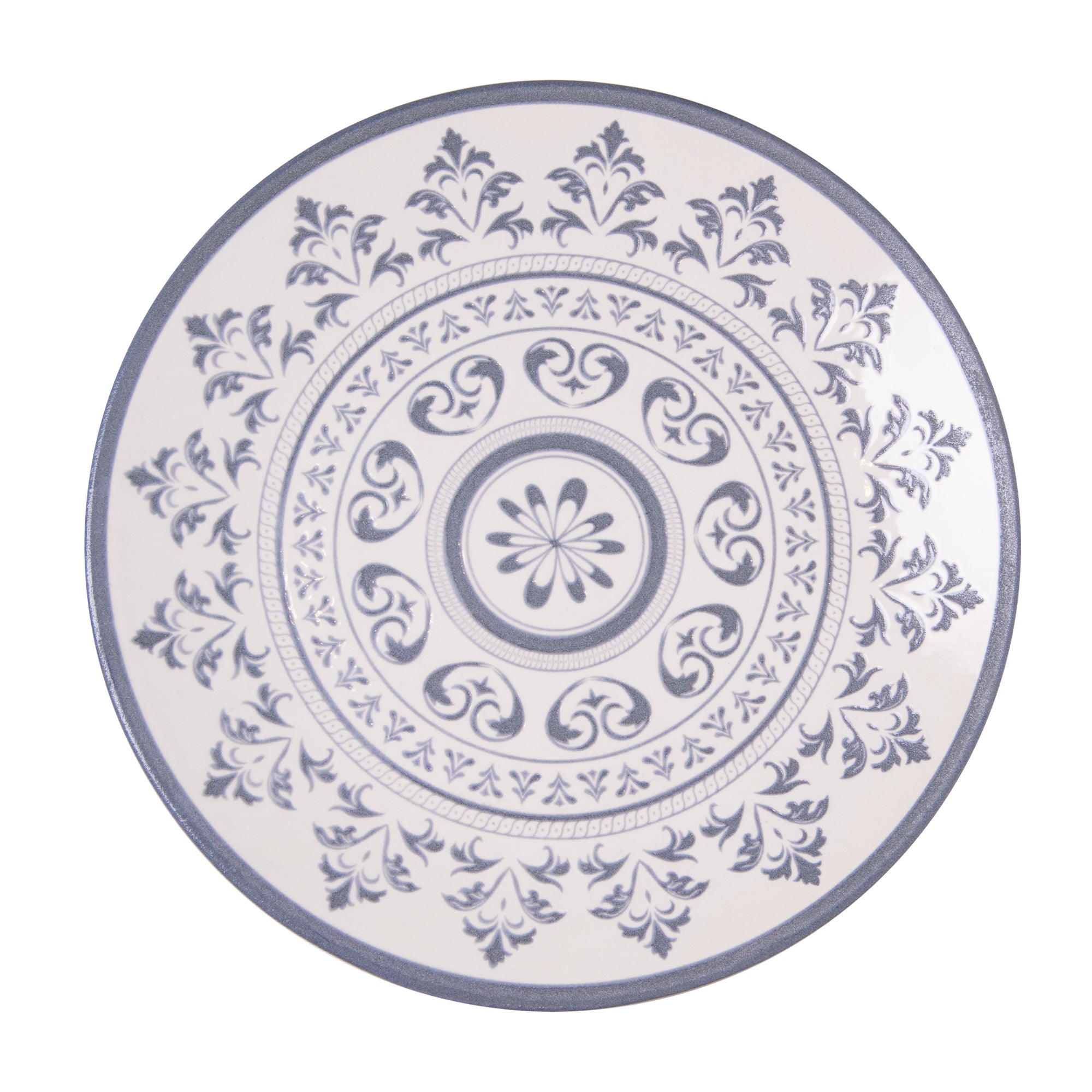 PRATO PARA SOBREMESA PORTO 20CM AZUL CERAMICA