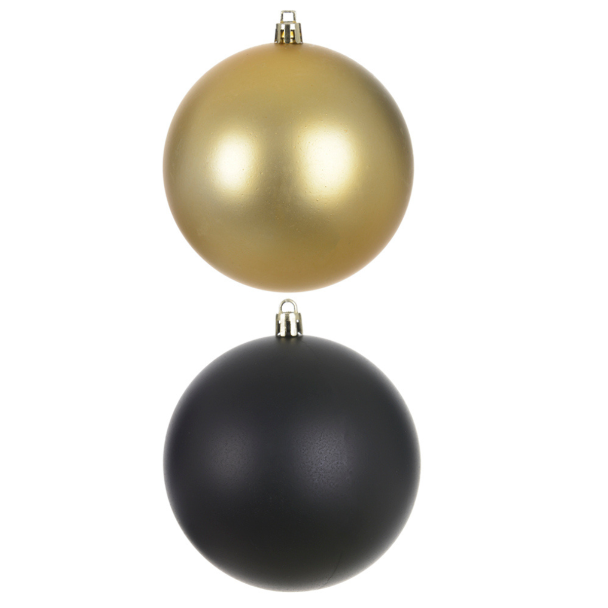 TUBO DE BOLAS FOSCA COM 4 UNIDADES DOURADO E PRETO 10CM