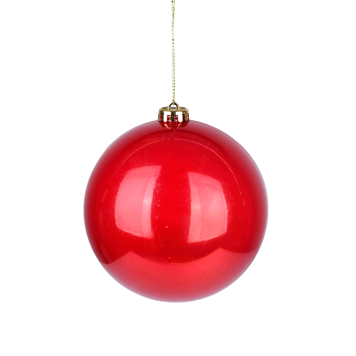 BOLA NATALINA PEROLADA VERMELHO - 15CM