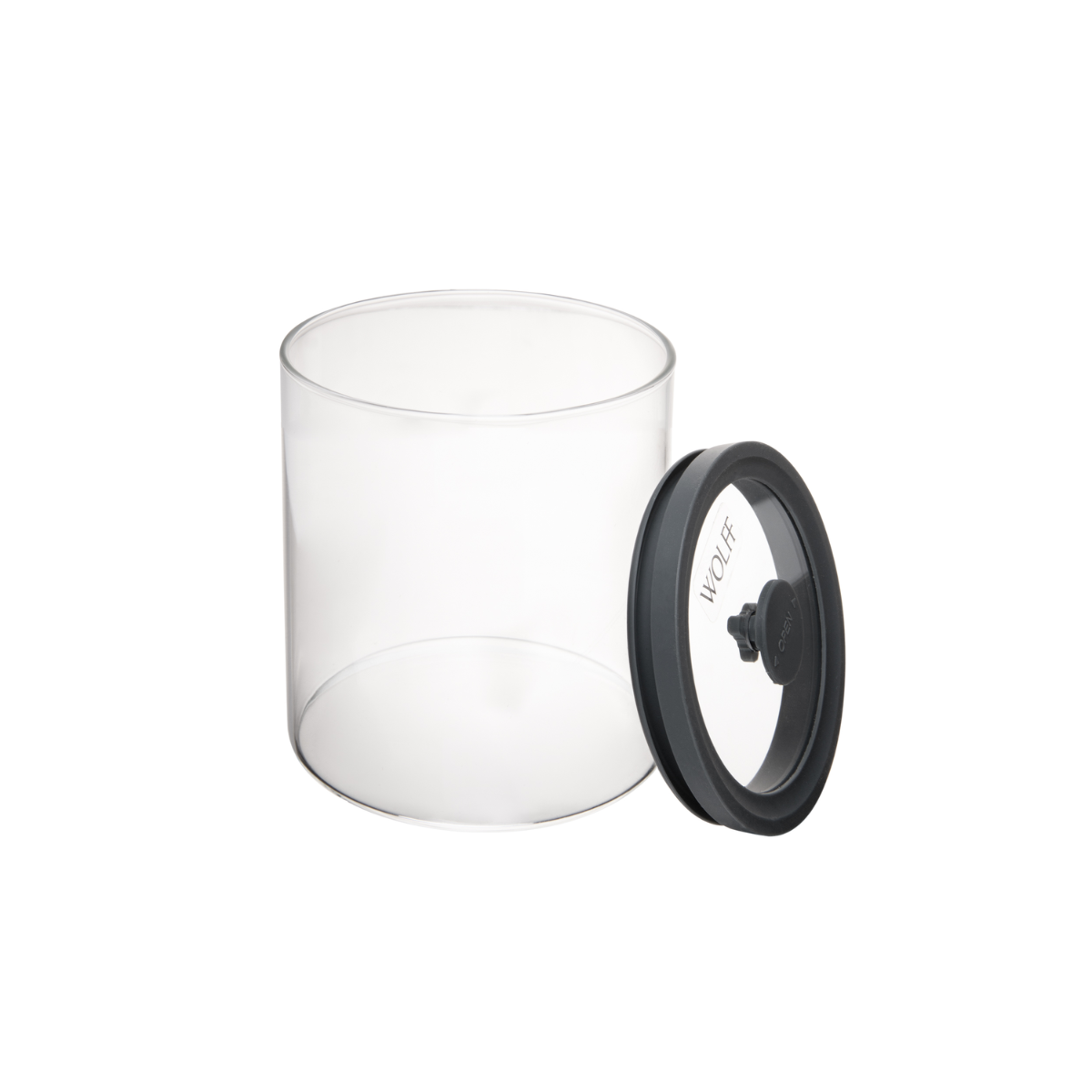 PORTA MANTIMENTOS DE VIDRO BOROSSILICATO COM TAMPA CINZA DONUTS - 500ML