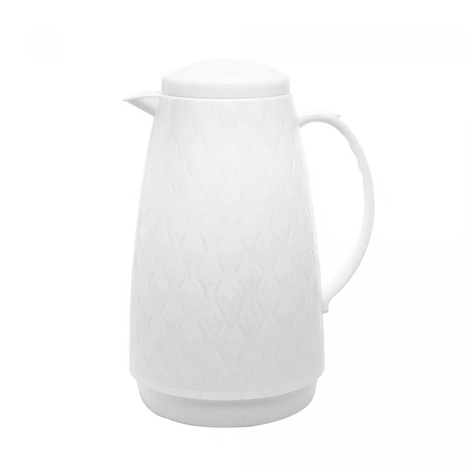 GARRAFA TÉRMICA DE PLÁSTICO PEACOCK BRANCA 1L