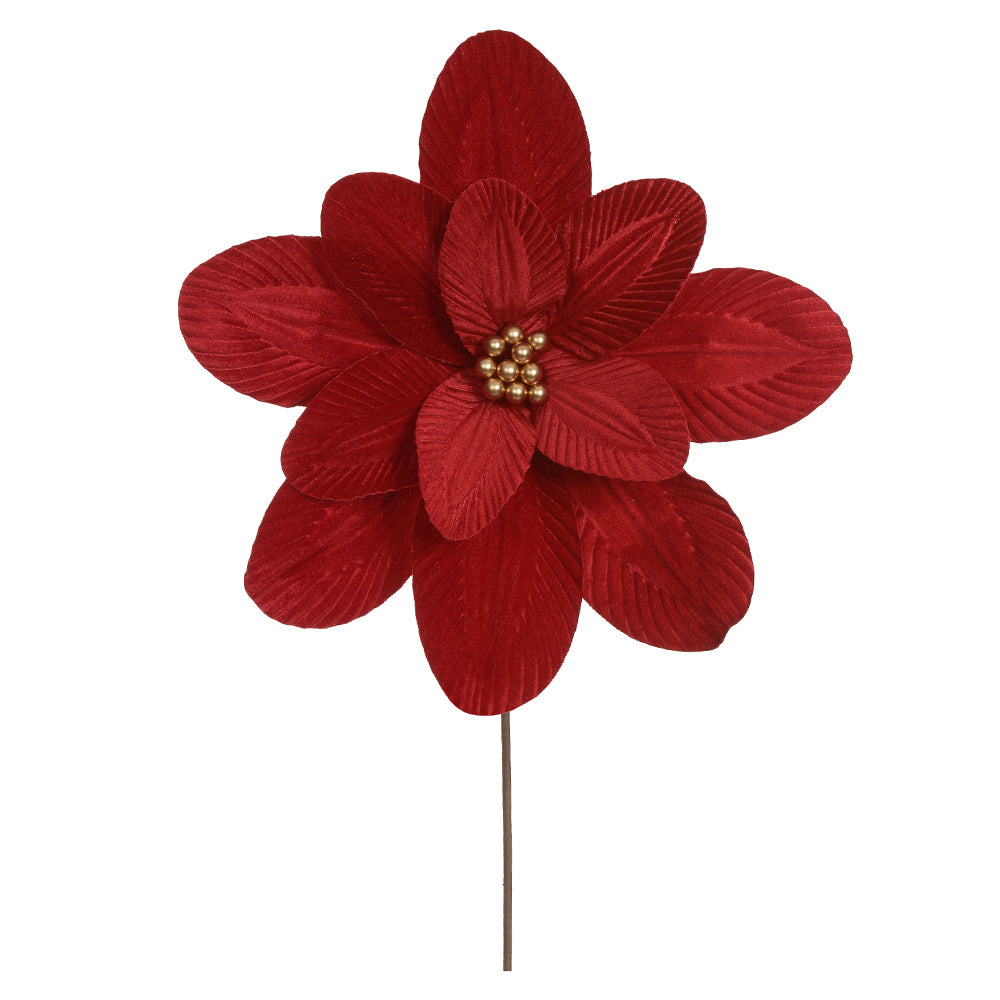 HASTE BICO DE PAPAGAIO AVELUDADO VERMELHO 35CM