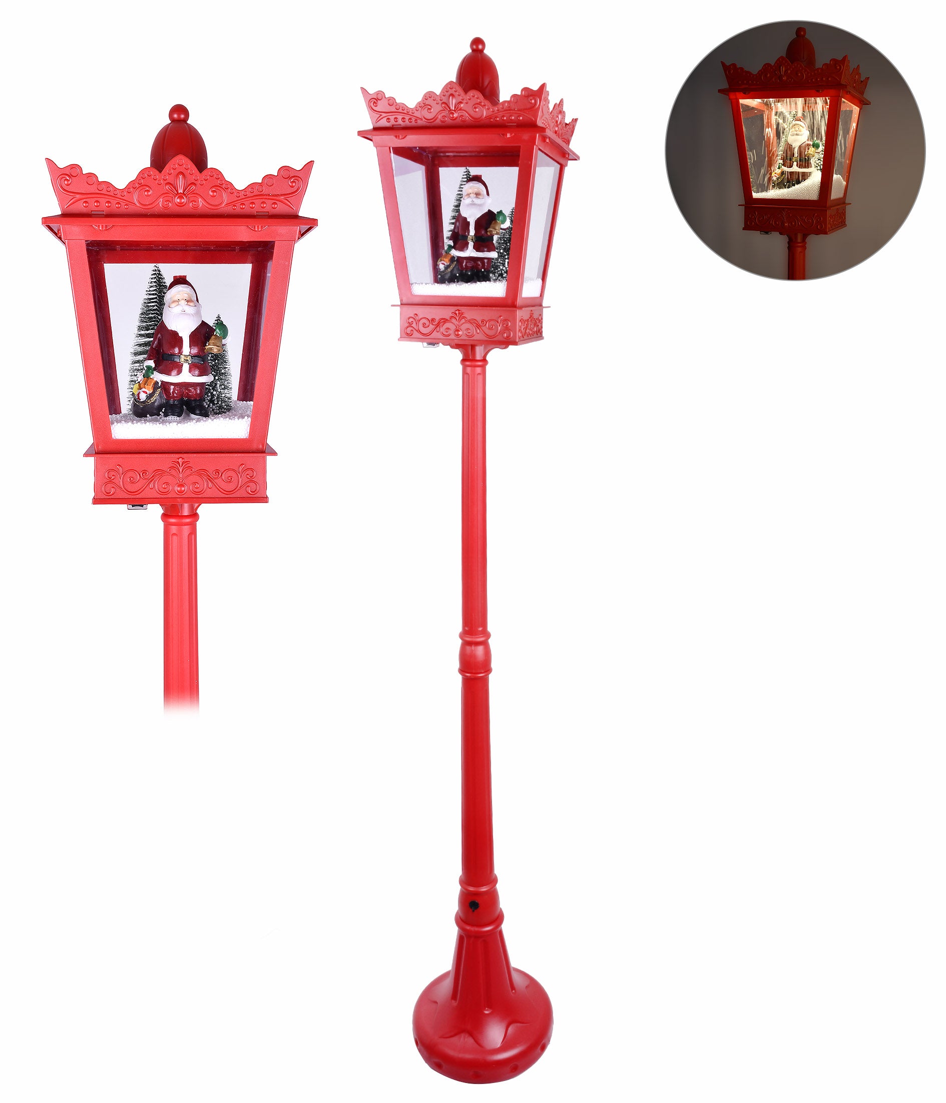 POSTE DE LUZ NATAL VERMELHO BIVOLT - 1,56M