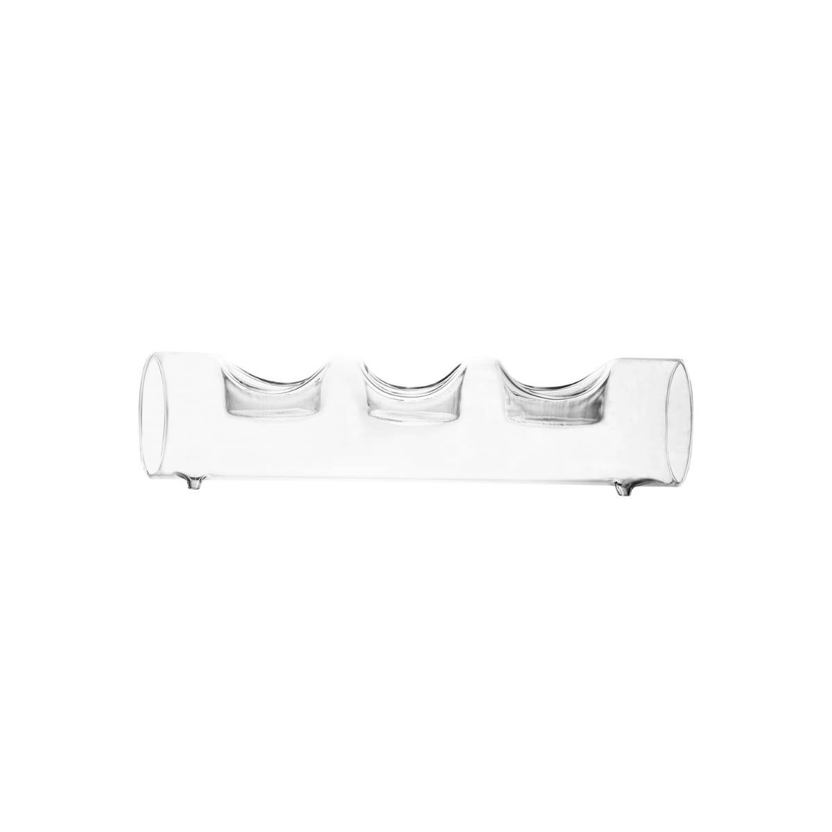 PORTA VELA TRIPLO LUME VIDRO BOROSSILICATO - 23,5CM