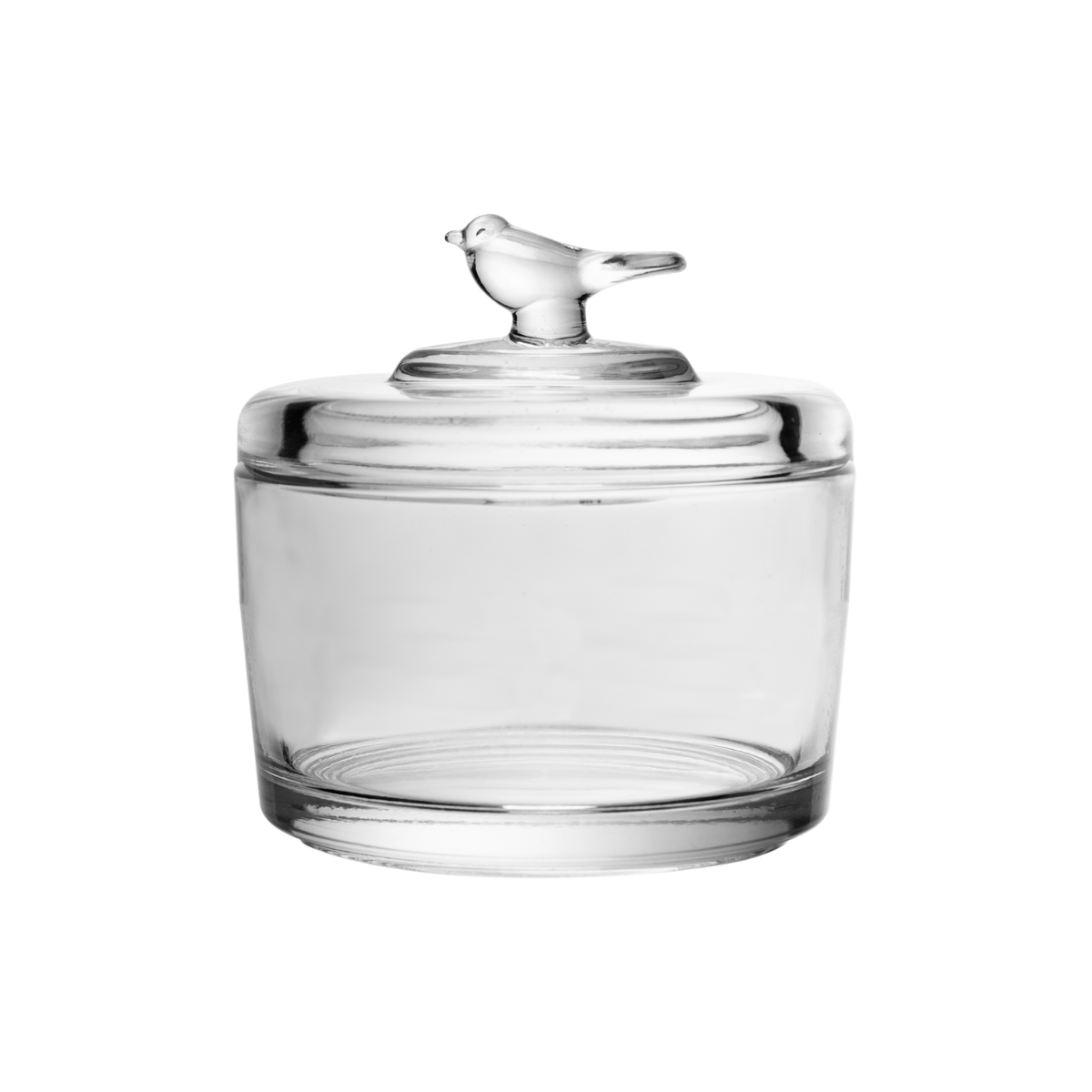 POTE DE CRISTAL ECOLOGICO COM TAMPA BIRD 7,5CM X 7,5CM X 8,5CM
