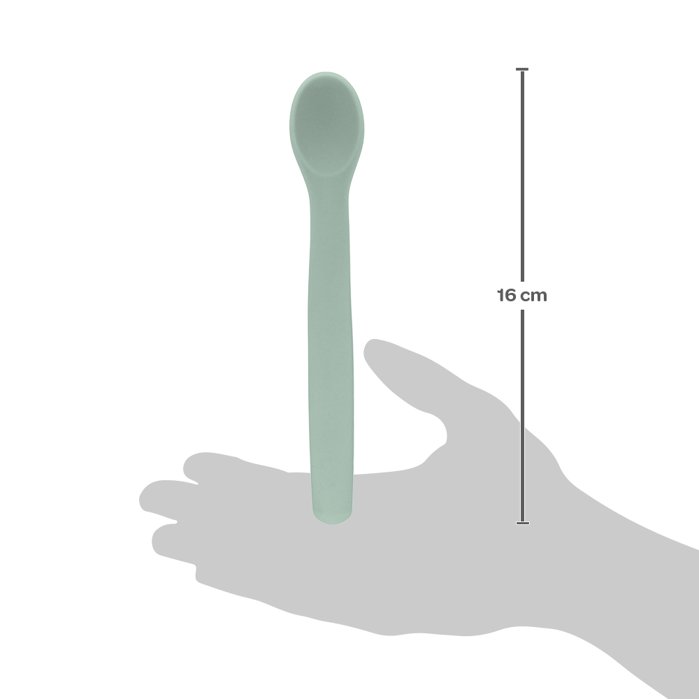 COLHER FLEXIVEL EM SILICONE VERDE