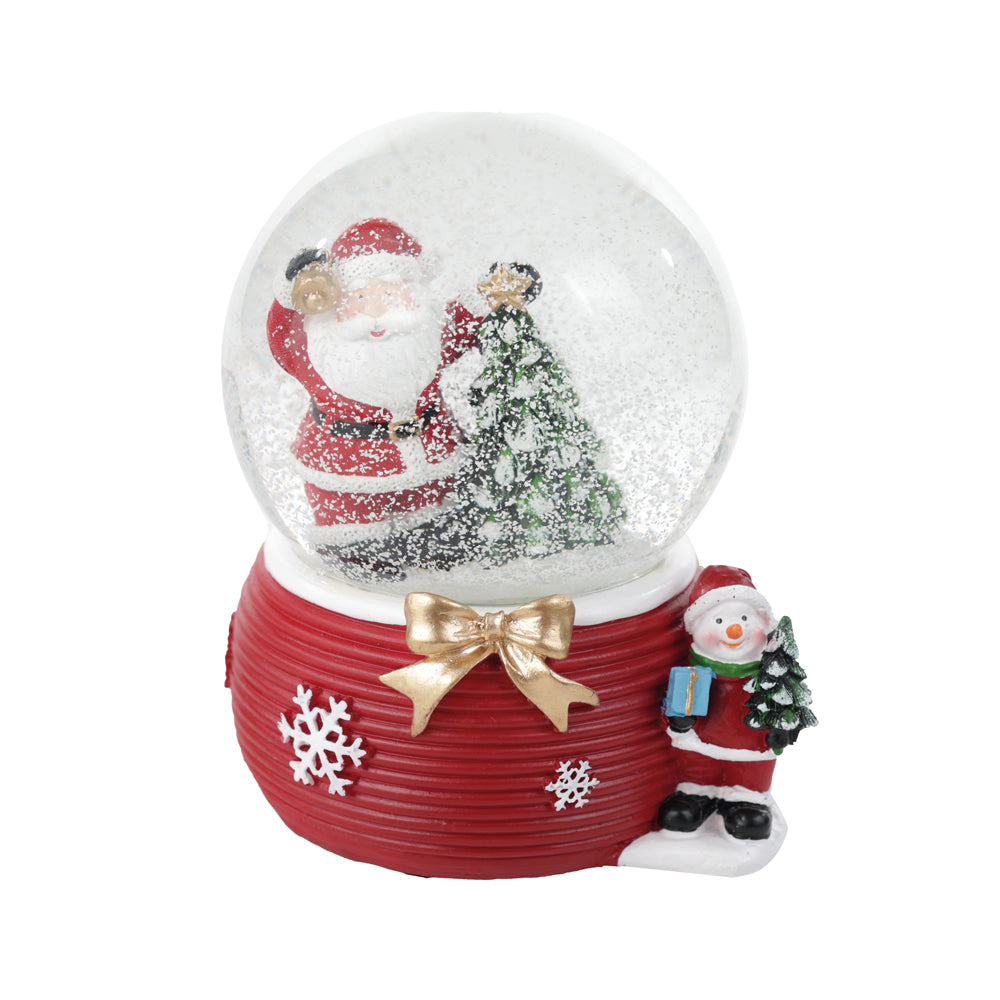 GLOBO DE AGUA PAPAI NOEL COM ARVORE 14,5CM