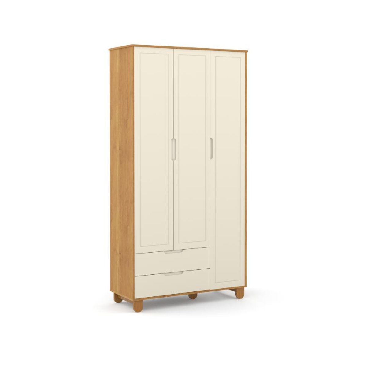 ROUPEIRO 3 PTS ZUPY CLEAN SM LAQUEADO FREIJO/OFF WHITE/ECO WOOD