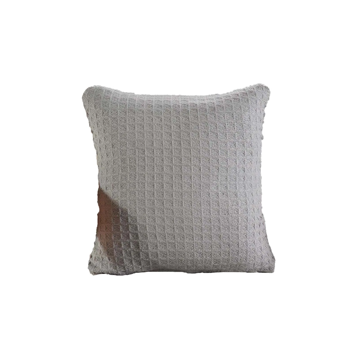 CAPA DE ALMOFADA WAFFLE 45CM X 45CM PLATINA