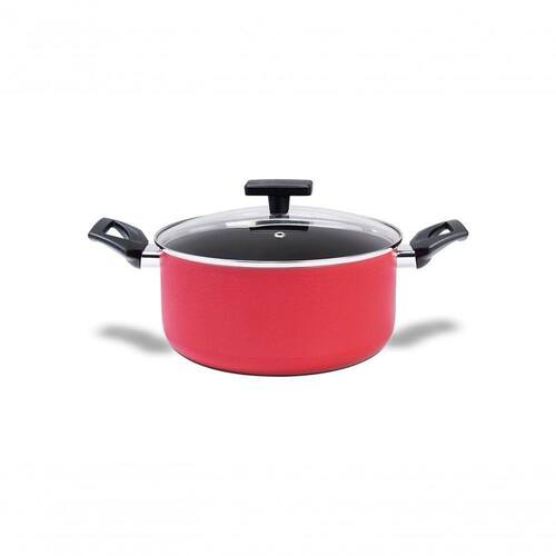 Caçarola Com Tampa Antiaderente 20 Cm 2,7 L Ceramic Life Preserve Vermelha Brinox Vermelho