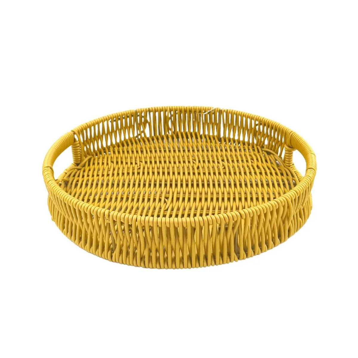 BANDEJA TRAMADA REDONDA PLASTICO 26X4,5CM SORTIDO