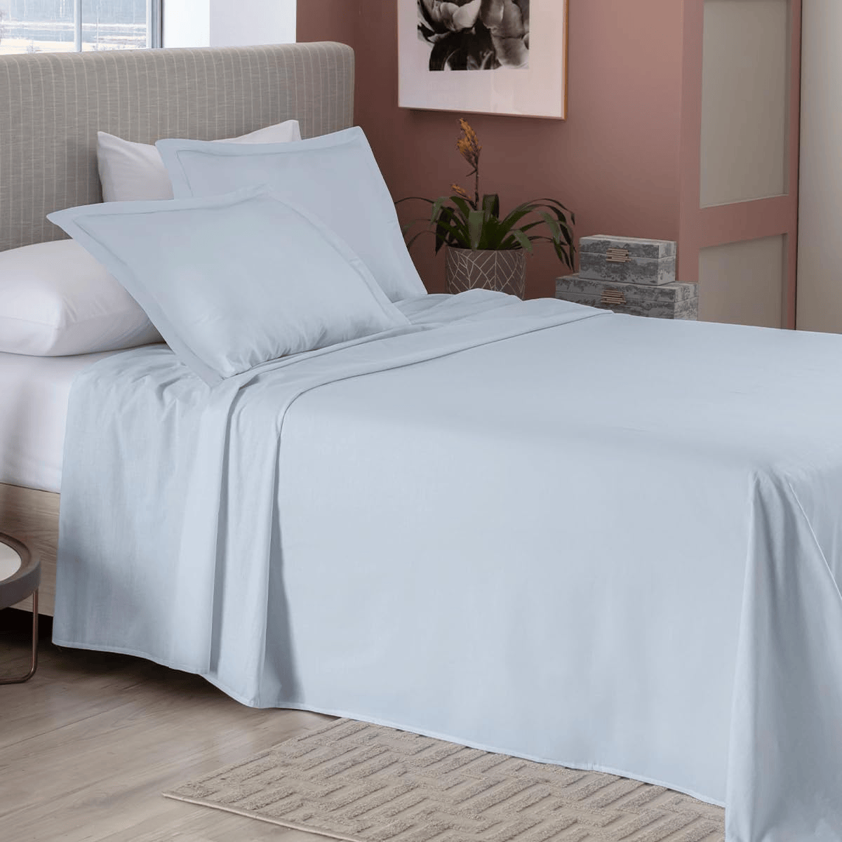 JOGO DE CAMA ESSENCIAL NEO 4 pcs - CASAL AZUL