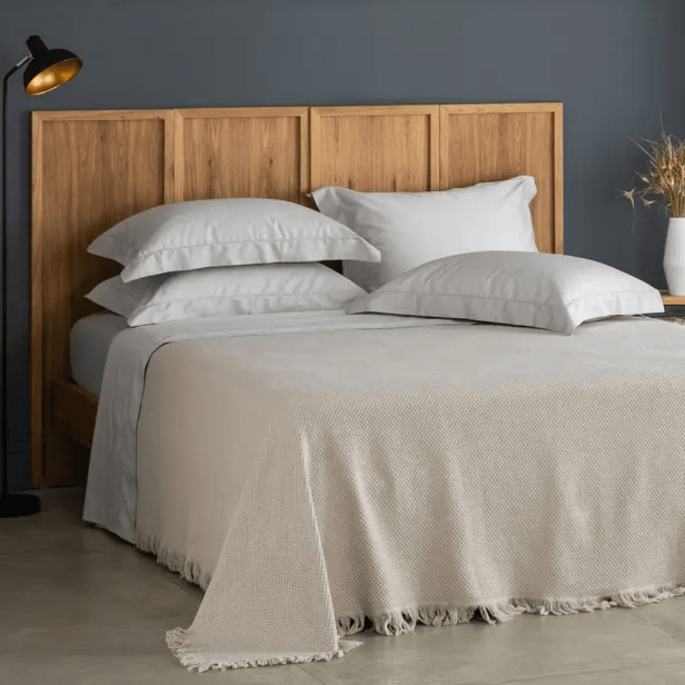 COLCHA QUEEN JACQUE BEGE – 2,20M X 2,50M