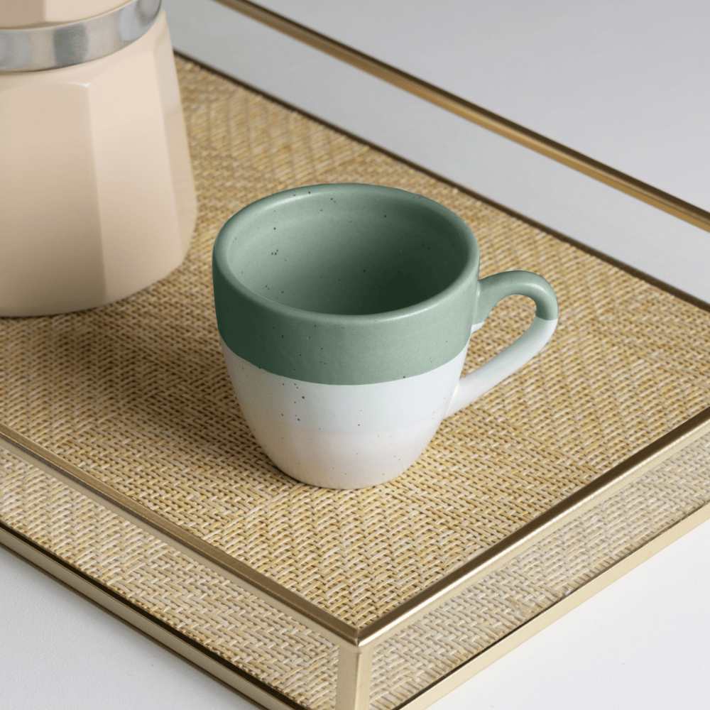 CANECA OMBRE VERDE CERAMICA – 85ML