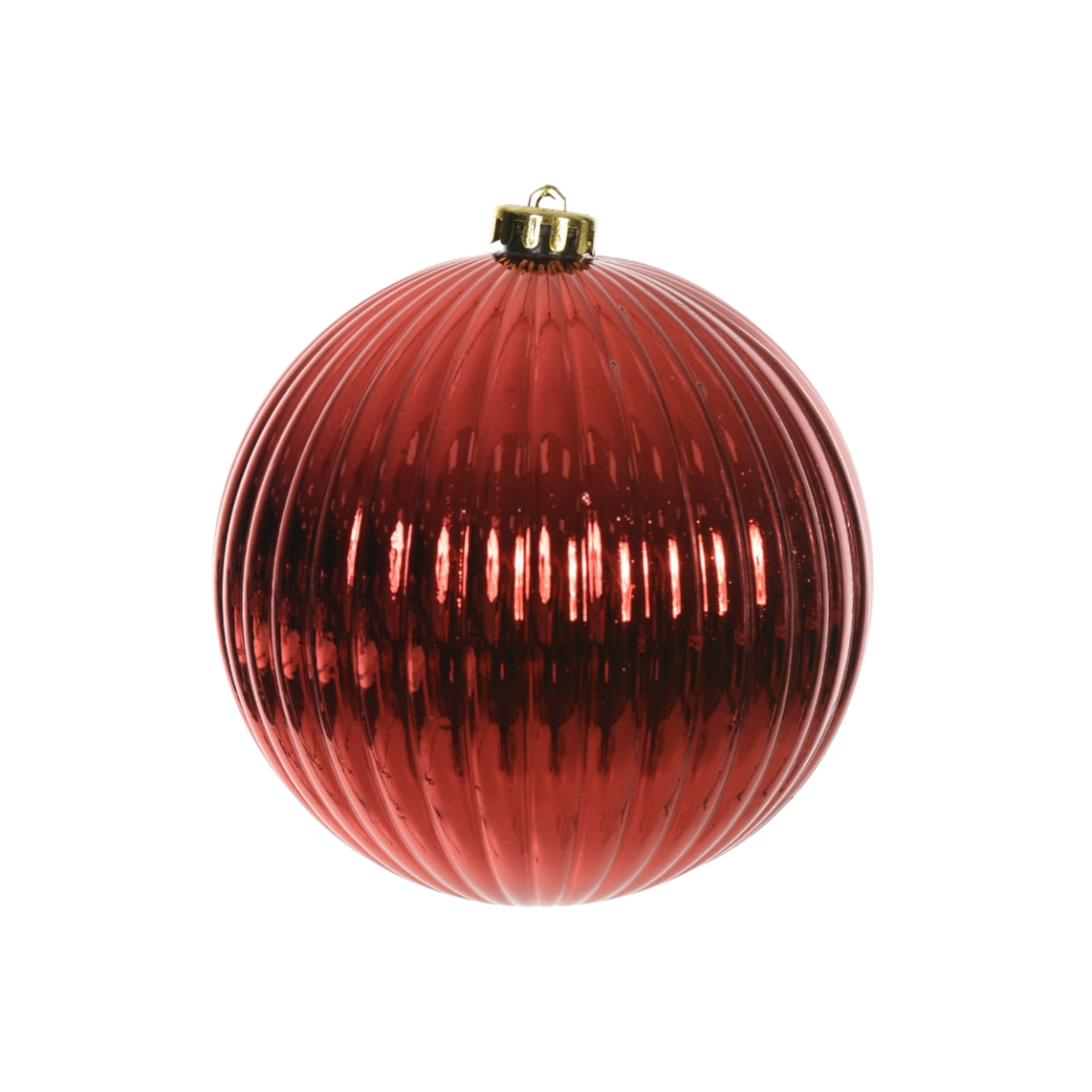 BOLA DECORADA VERMELHO 1 UNIDADE - 15CM