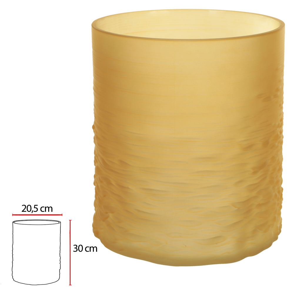 VASO DECOR VIDRO (AMBAR) 30CM 20,5D