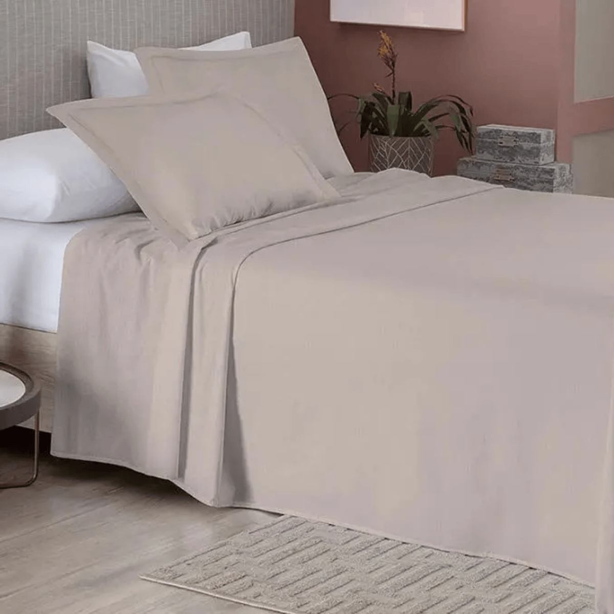 JOGO DE CAMA ESSENCIAL NEO 4 pcs - CASAL BEGE