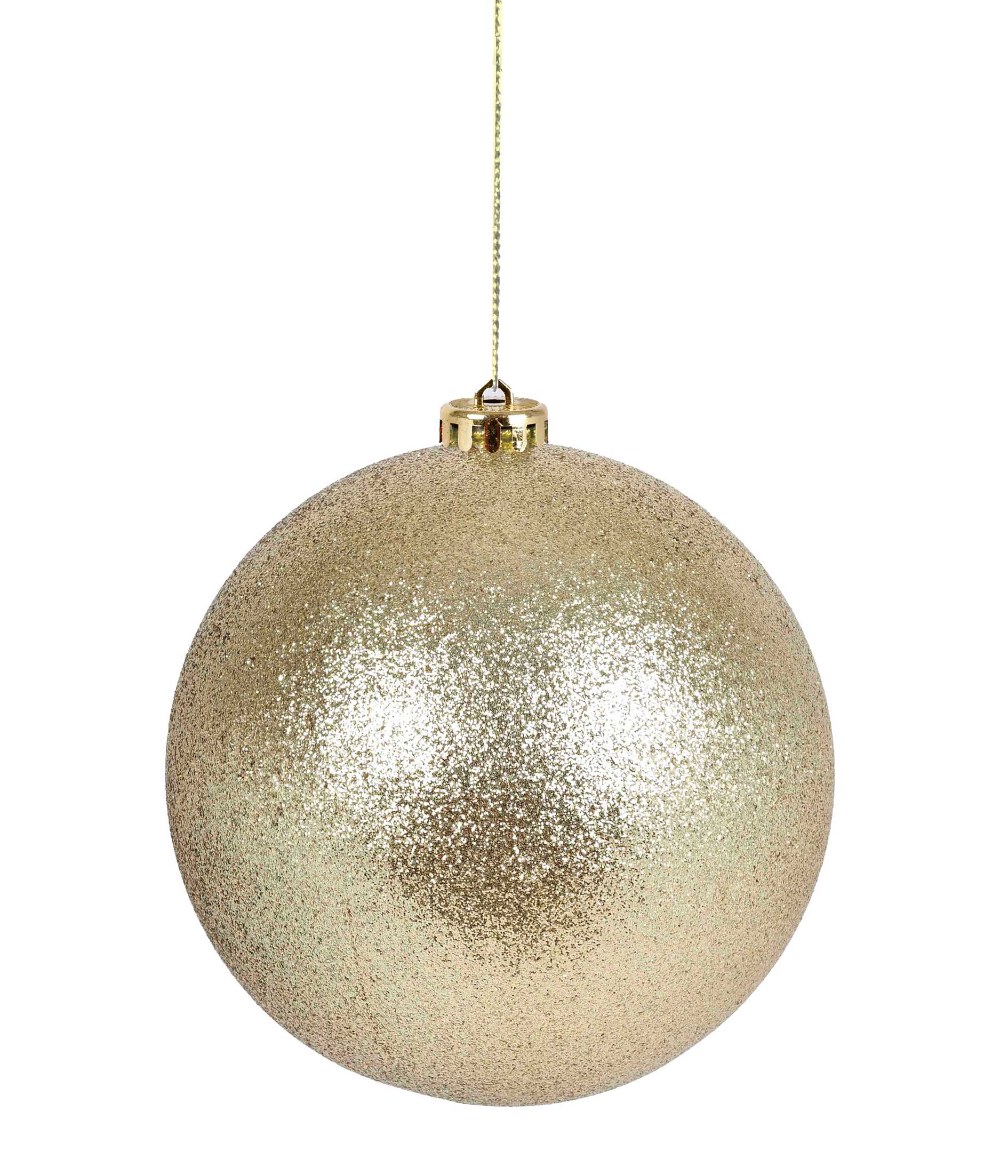 BOLA NATALINA DOURADO COM GLITTER 12CM