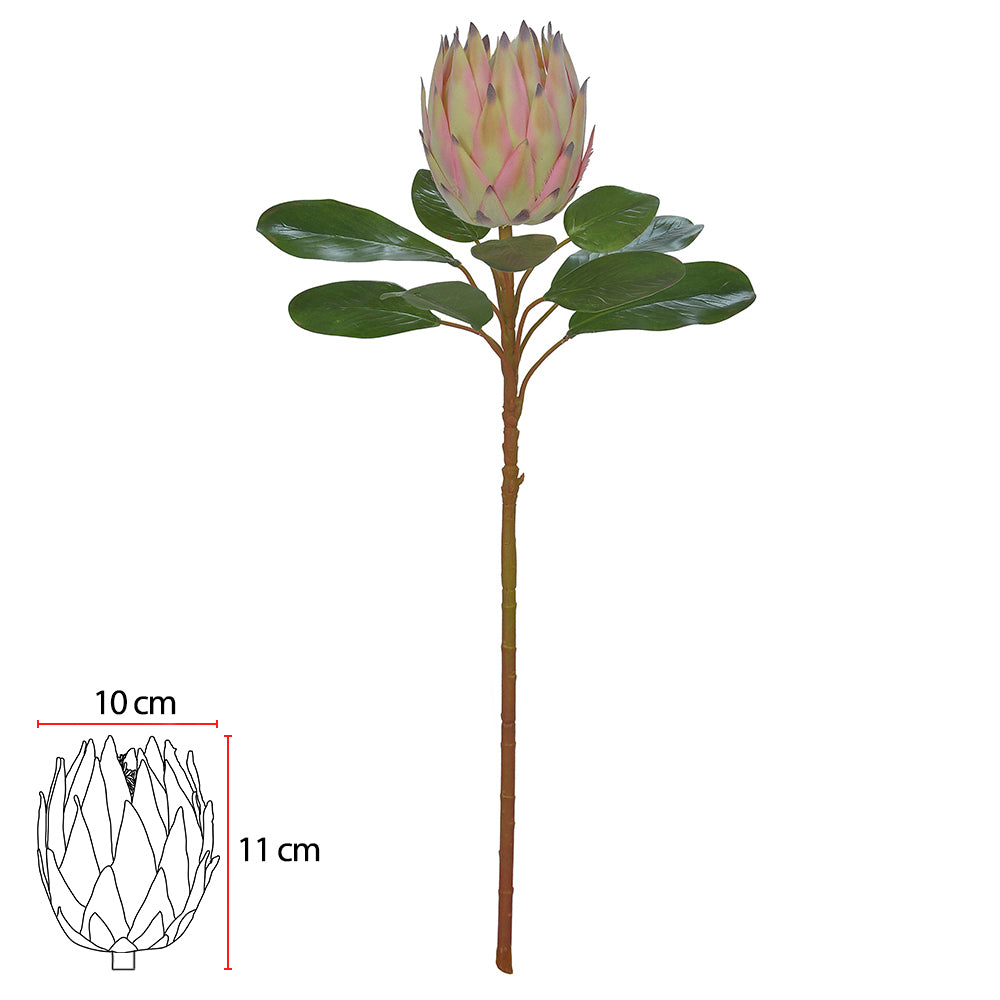 H.PROTEA FLOCKED COM COAT REAL TOQUE (SALMON) 70CM