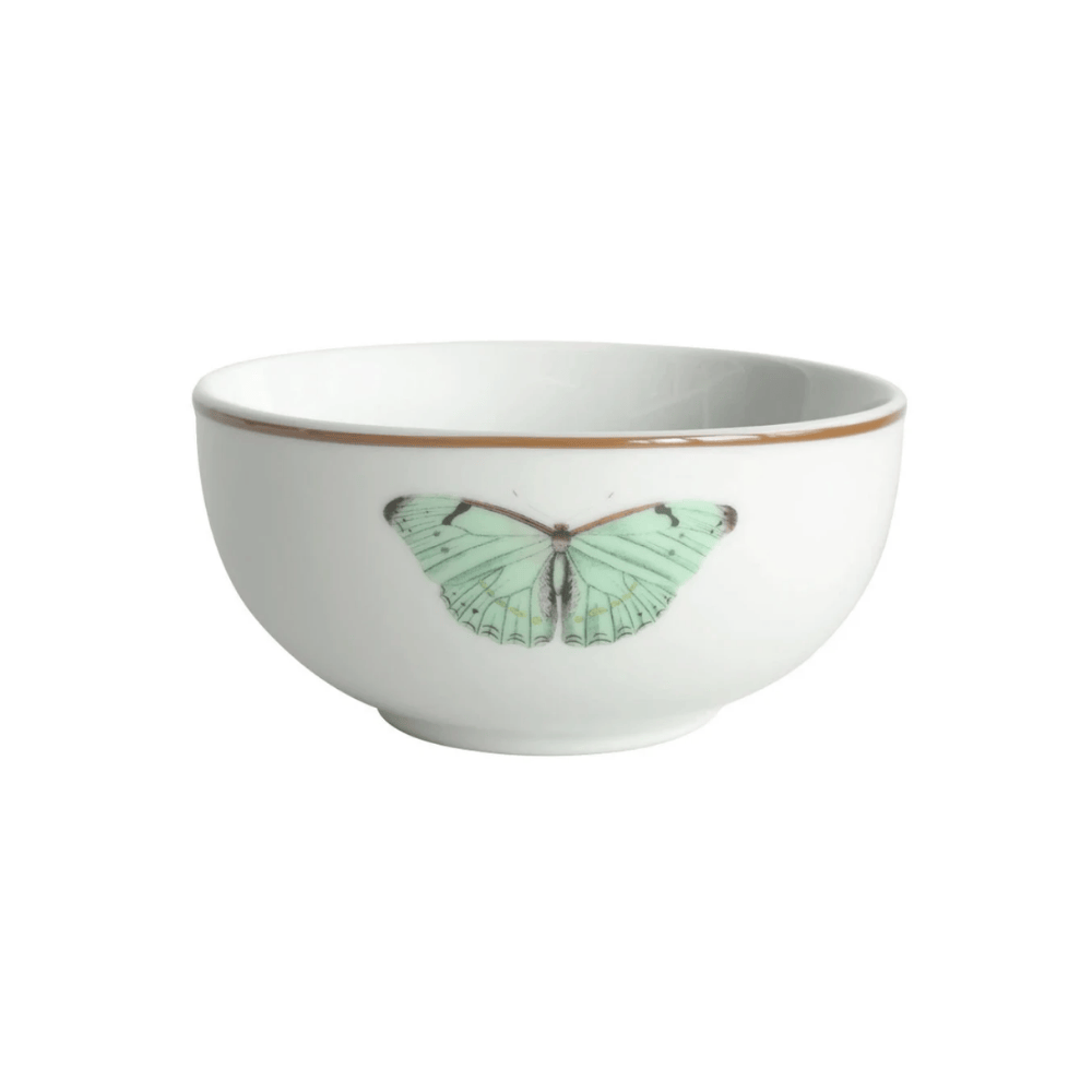 BOWL BORBOLETA EM PORCELANA BROWN RIM - 250ML
