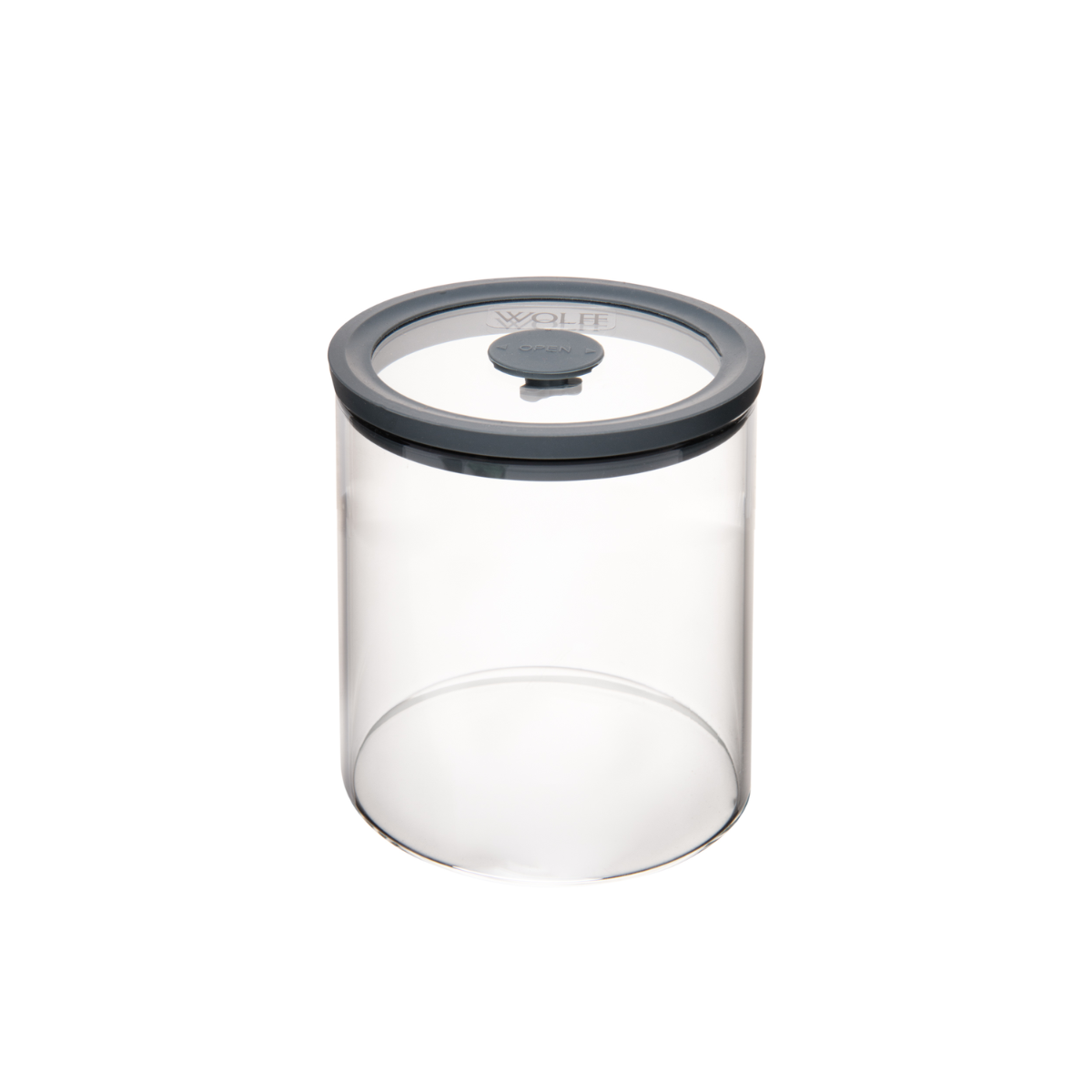 PORTA MANTIMENTOS DE VIDRO BOROSSILICATO COM TAMPA CINZA DONUTS - 500ML