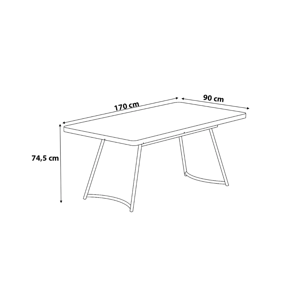 MESA EVORA 1603 – DOURADO COM NOCE