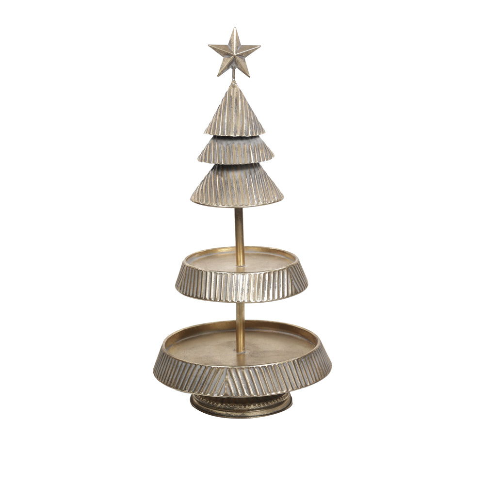 PRATELEIRA FORMA DE ARVORE OURO 68CM