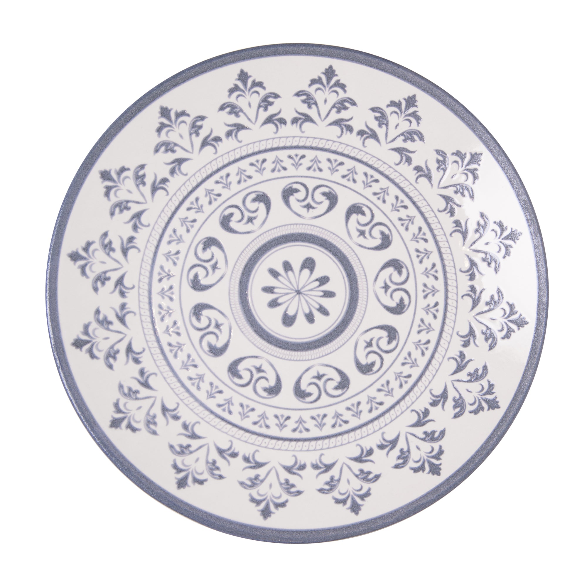 PRATO RASO PORTO 25CM AZUL CERAMICA