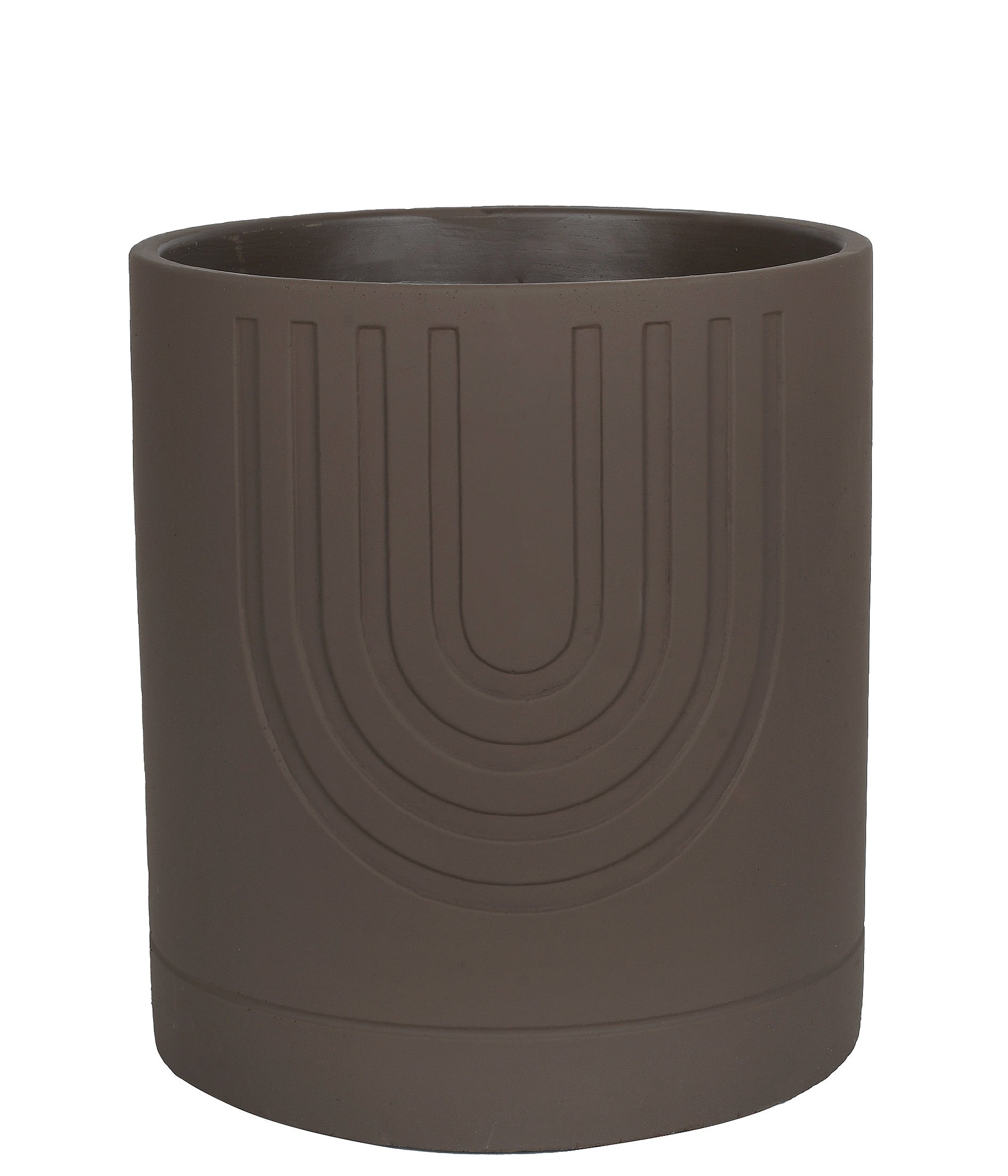 CACHEPOT EM CIMENTO MARROM