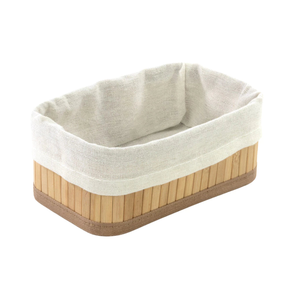 CESTO DOBRÁVEL BAMBU CLARO 20X12X8