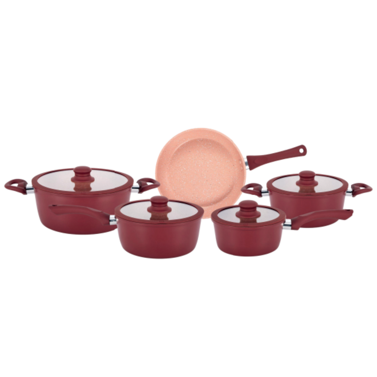 CONJUNTO SIENA 5 PANELAS COM INDUAÇAO E REVESTIMENTO CERAMICO ANTIADERENTE