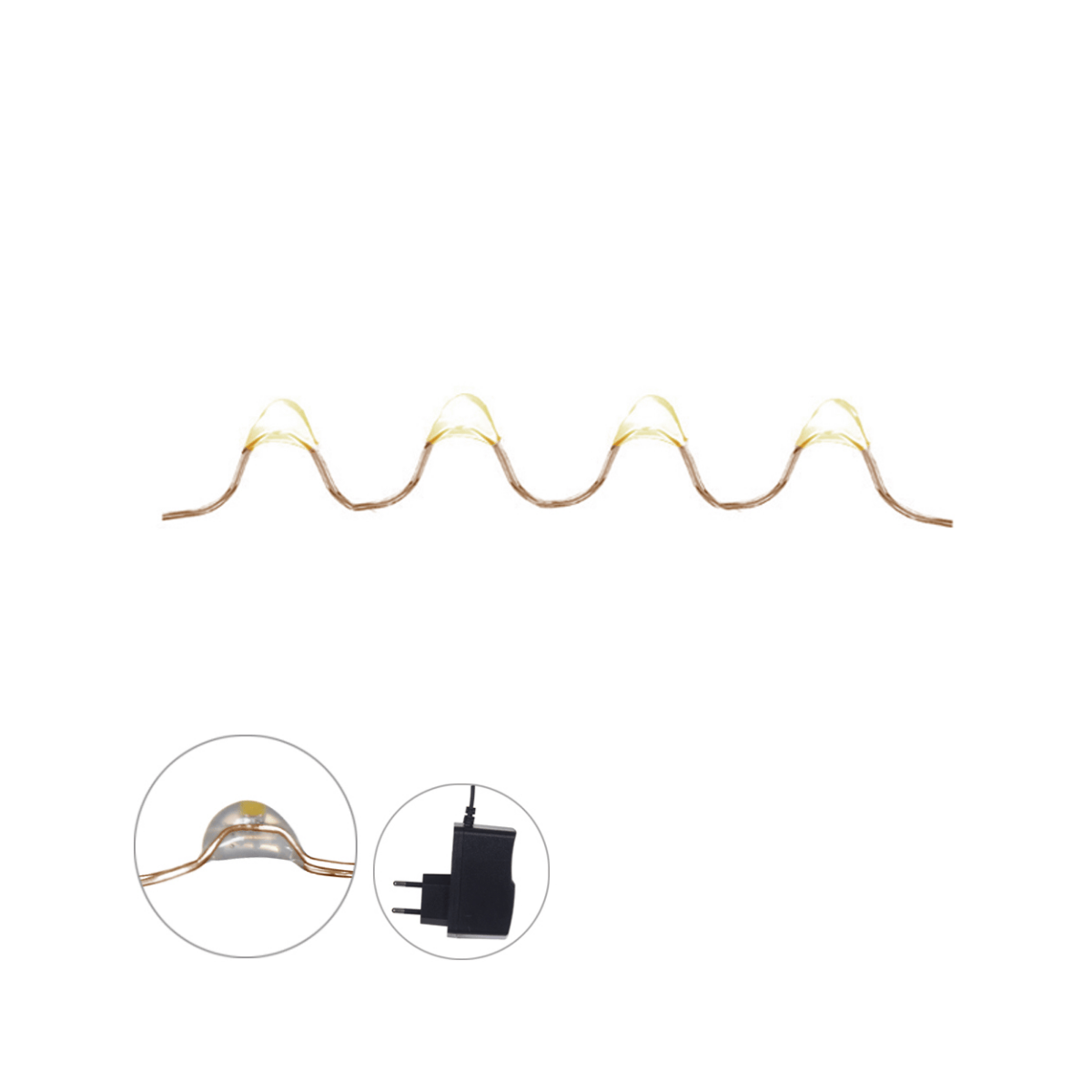 FIO DE FADA 100 LED BRANCO QUENTE BIVOLT - 10M
