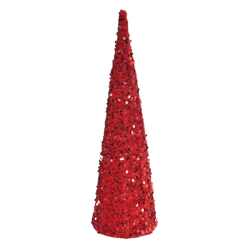 ARVORE CONE DECORATIVA VERMELHO 40CM